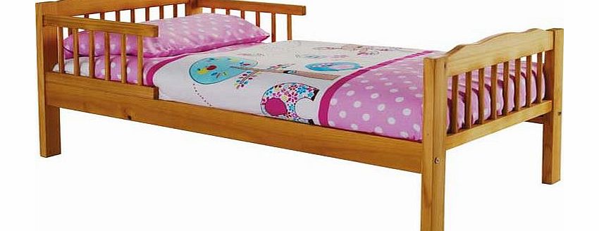 Unbranded Antique Pine Toddler Bed Frame - Natural