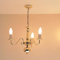 Antwerp Three Light Pendant Antique Brass Finish