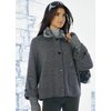 Casually cut with removable faux fur detail at the collar. Button fastening in rib knit. Patch pocke