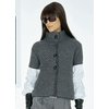 With turtleneck collar and short sleeves. Button fastening. APART buttons. Washable. Soft, cuddly bl