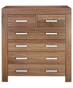 Ashby 4 Wide 2 Narrow Drawer Chest - Walnut