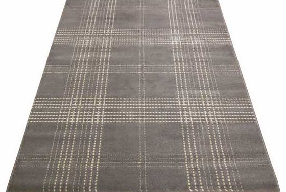 Atlantis Checks Rug - Grey - 120 x 170cm