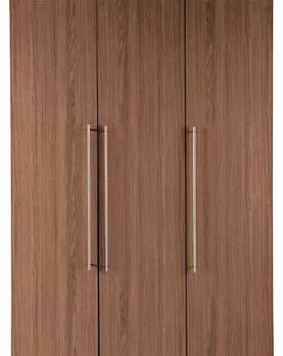 Unbranded Atlas 3 Door Tall Wardrobe - Walnut Effect