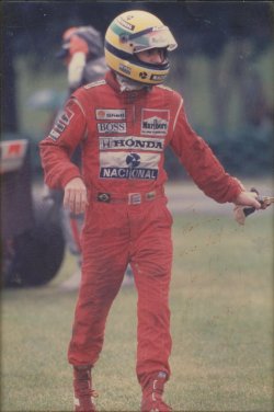 Ayrton Senna Walking Signed Photo