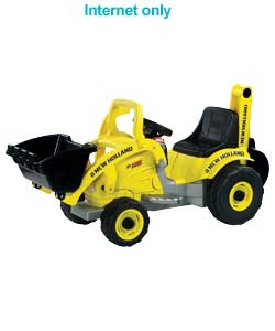 Unbranded Backhoe New Holland Digger 6V Battery Vehicle