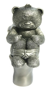 Bad Taste Bear Pewter Barware - Louie Cork Topper