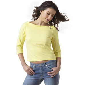 Bardot Top- Lemon- Size 8