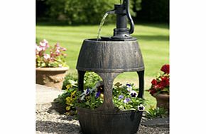 Unbranded Barrel Fountain Planter