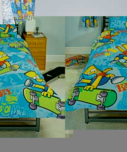 Unbranded Bart SK8 Tricks Single Duvet Set