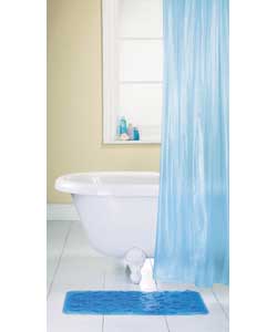 PVC shower curtain with co-ordinating textured fro