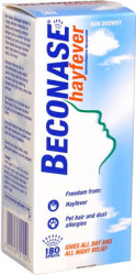 Aqueous nasal spray containing 50 micrograms beclo