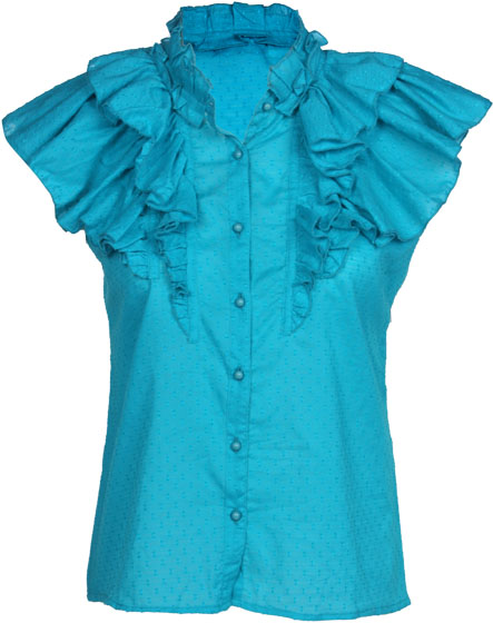 Unbranded Caio cotton frill blouse