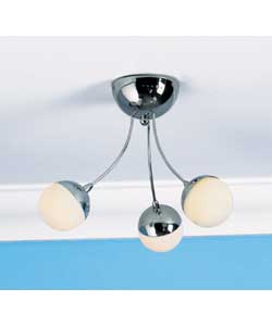 Calisto 3 Light Ceiling Fitting - Chrome Finish