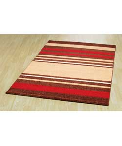 Unbranded Casino Stripe Rug - Chocolate