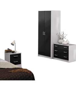 Unbranded Caspian 3-Piece 2 Door Wardrobe Package - Graphite