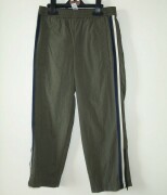Khaki trousers elasticated waist and draw string inside the waist band with