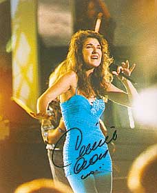 Celine Dion autograph