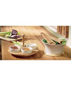 Ceramic Salad Bowl and Server Set