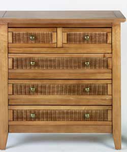 Ceylon 3 plus 2 Drawer Chest - Antique Pine