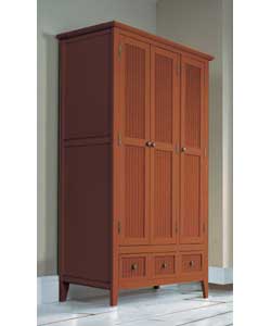 Ceylon Walnut 3 Door- 2 Drawer Robe