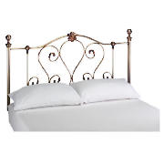 Unbranded Charleville Metal King Headboard, Antique Brass