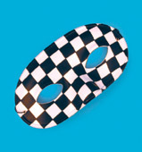 Unbranded Checkered eyemask, black/white