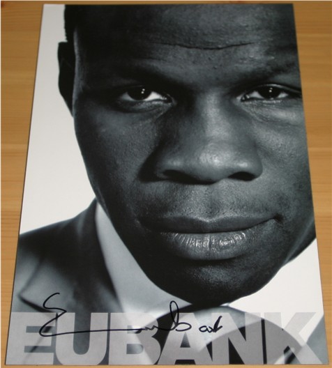 CHRIS EUBANK SIGNED 9.5 x 6.5 INCH B/W PHOTO