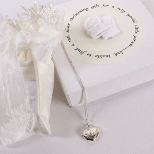 Unbranded Christening Sterling Silver Heart Locket On Chain