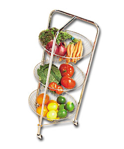 Chrome 3 Tier Trolley