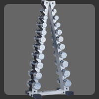 Chrome Dumbell Rack