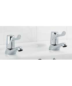 Chrome Lever Basin Taps