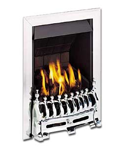 Chrome Slimline Inset Gas Fire