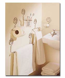 Chrome Swirl 5 Piece Bathroom Set