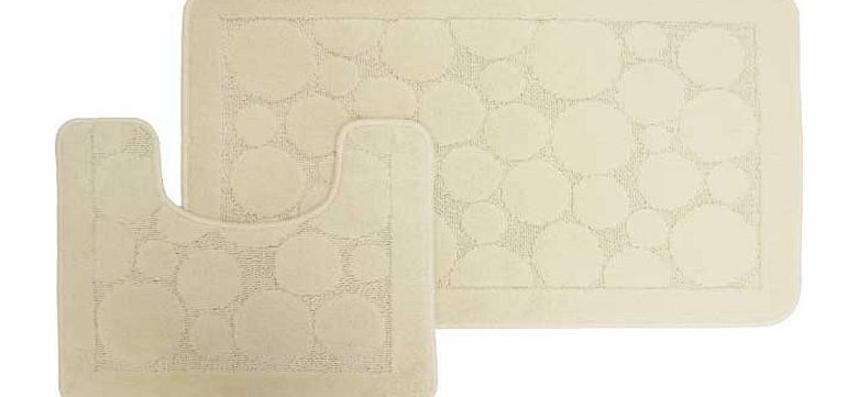 Unbranded Circle 2 Piece Bath Set - Cream