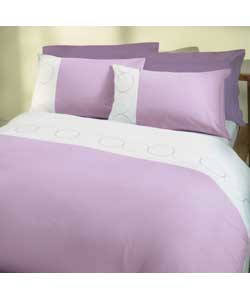 Circles King Size Duvet Cover Set - Heather