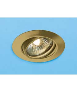 Circular Tilt Downlight - Brass Finish