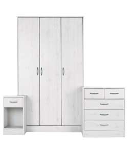 Unbranded Clara 3 Piece Bedroom Suite - White