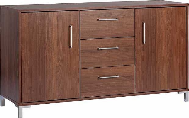 Clarice 2 Door 3 Drawer Sideboard - Walnut Effect