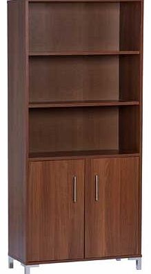 Clarice 2 Door Display Cabinet - Walnut Effect