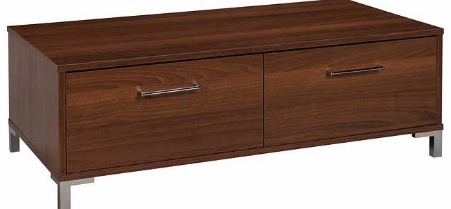 Clarice 2 Drawer Coffee Table - Walnut Effect