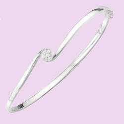 Clear Swirl Setting Bangle
