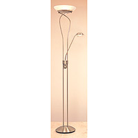 Clevedon 2 In 1 Alabaster Glass Floor Lamp Antique Brass Finish