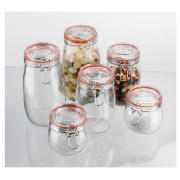 Unbranded Clip Glass 6 piece storage set