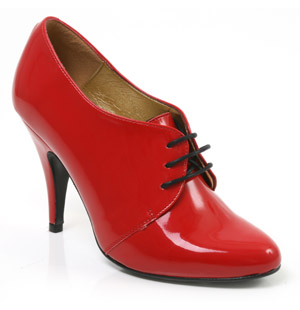 Almond toe patent shoe-boot with lace up detail and high stiletto heel. Sexy and stylish, the gorgeo