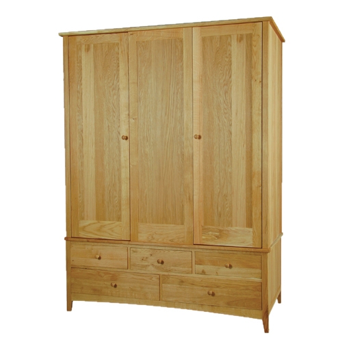 Unbranded Coach House Harvard Oak Triple Wardrobe