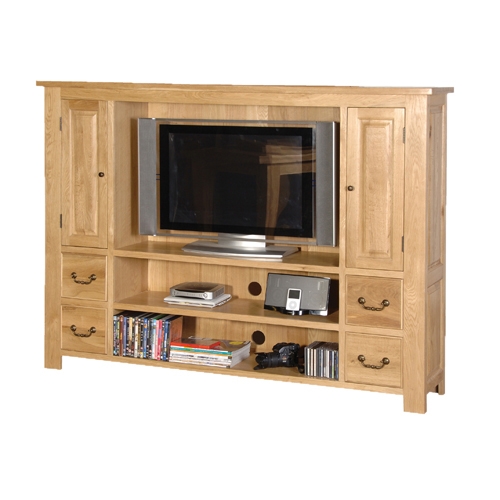 Unbranded Coach House Quebec Oak Flat Screen TV Cabinet