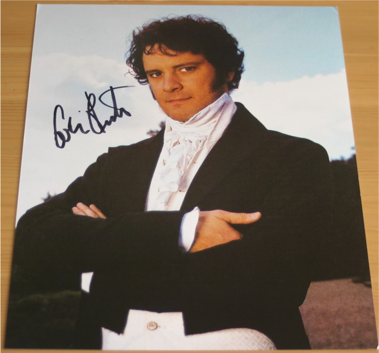 COLIN FIRTH SIGNED MR DARCY 10 x 8 INCH