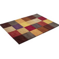 Colour Block Wool Rug med