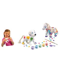 The perfect primp and pamper kit.  Includes a pretty pony or puppy that is ready for you to personal