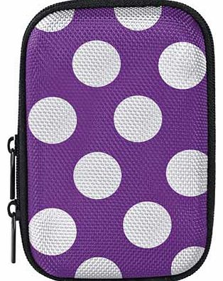 Compact Camera Case - Purple Polka Dot